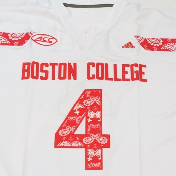 NEW Men's Adidas Boston College Eagles Zay Flowers Welles Bandana Jersey Sz Lg - Picture 2 of 9